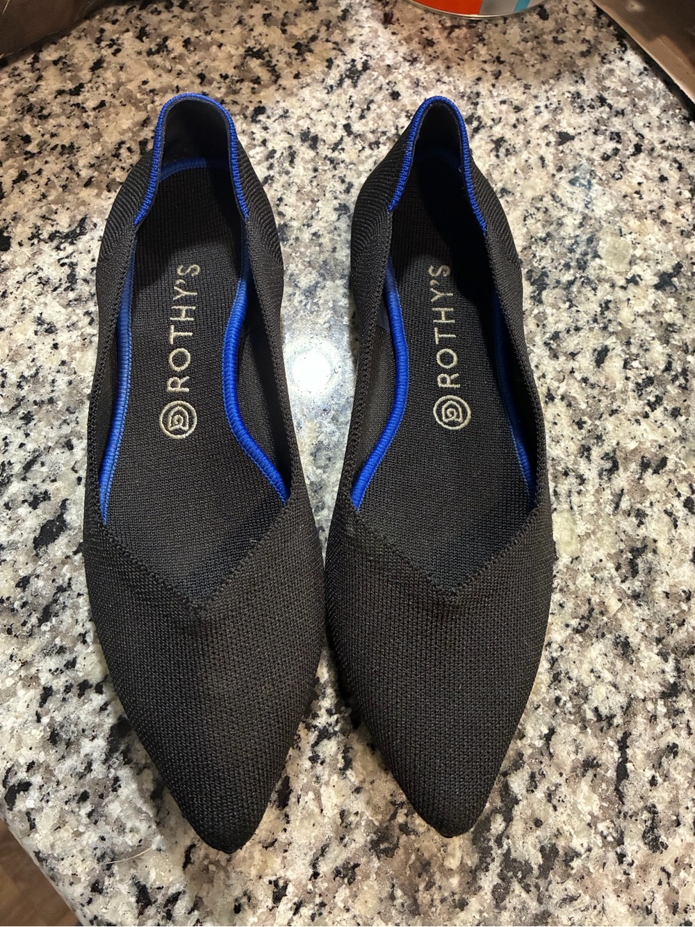 Rothy’s The Point Black Flats Size 10.5 - Picture 3 of 7